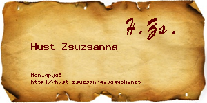 Hust Zsuzsanna névjegykártya